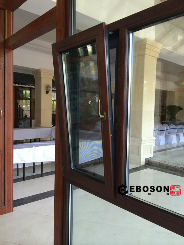门业图片-铝木复合窗亿铂森进口美国橡木铝木复合别墅型窗（德国诺托配件）85、90图片